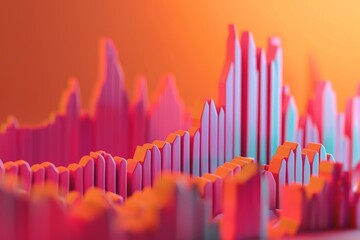 A colorful and abstract representation of data and statistics - obrazy, fototapety, plakaty