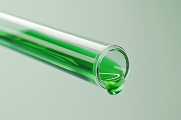 A green liquid is being poured into a glass
