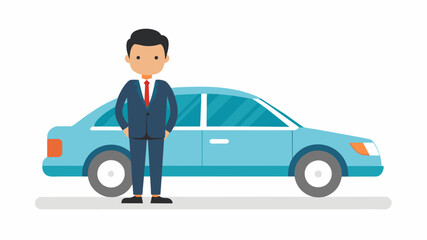 car businessman silhouette vector illustration