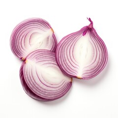 A close up of a bunch of onions, one of which is cut in half