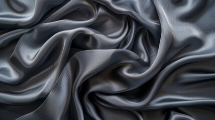 Silken fabric folds in abstract form