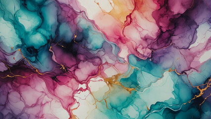 Abstract colorful ink diffusion background - obrazy, fototapety, plakaty
