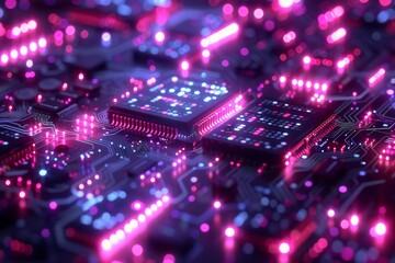 Obraz premium Abstract background data flow on futuristic technology.