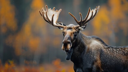 Moose in a nature photography workshop, scenic antlers