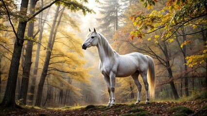 Obraz na płótnie Canvas horse in the woods