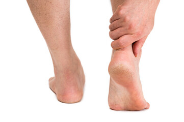 흰색 배경의 남성 발 누끼