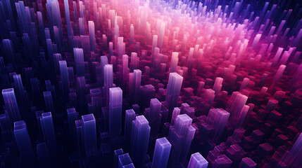 Fototapeta premium 3D square shape generated abstract