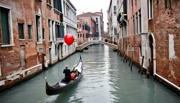 A Balloon Powered Gondola Gliding Through The Cana