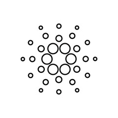 Cardano icon in elegant modern style