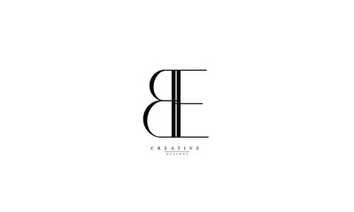 Alphabet letters Initials Monogram logo BE EB B E