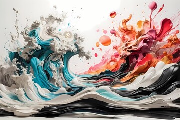Japanese zen style abstract art illustration using brush stroke style. Black ink with no background images, plain white background.