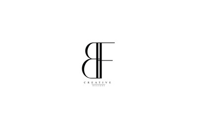 Fototapeta premium Alphabet letters Initials Monogram logo BF FB B F
