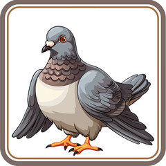Dove Cartoon Icon, isolated on transparent background, PNG For Designer	