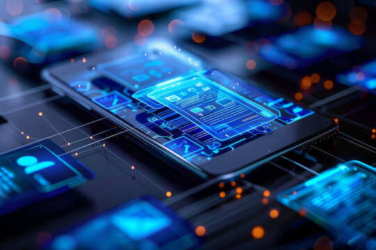 Futuristic background Data Transfer. Technology cyberspace background