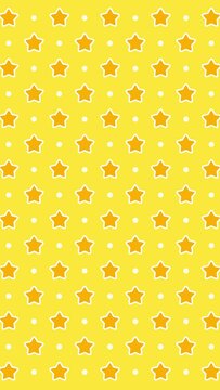 Video of Star and dot pattern background scrolling to the right (yellow) [vertical video]