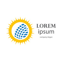 solar energy eco friendly logo design