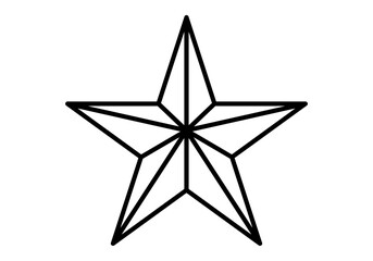 Icono negro de estrella en fondo blanco.