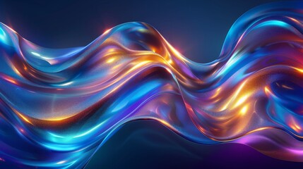Abstract Futuristic colorful wave background