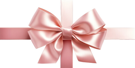 Pink ribbon and bow, cut out