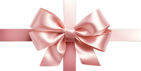 Pink ribbon and bow, cut out