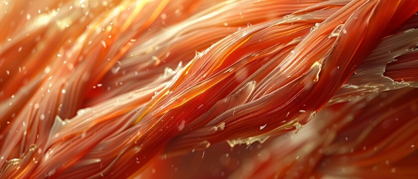 Seethrough muscle texture and sinews, hyperrealistic, superdetailed, clean sharp focus, professional color grading, closeup ,close-up