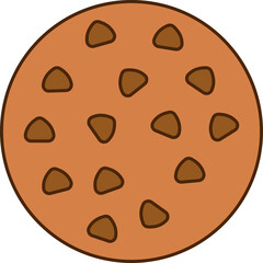 Chocochip Cookies Illustration Isolated PNG
