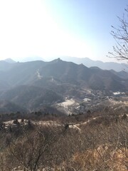 Obraz premium view from the mountain to the great wall