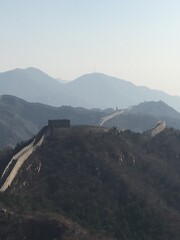 view from the mountain to the great wall - obrazy, fototapety, plakaty