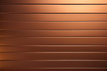 A perfect depiction of copper panels with pronounced horizontal grooves conveying structure and order - obrazy, fototapety, plakaty