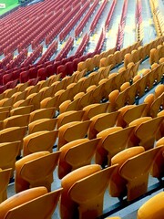 rows of seats in stadium