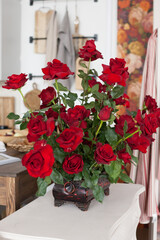 beautiful flowers in a vase 