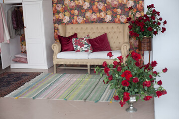 beautiful flowers in a vase 