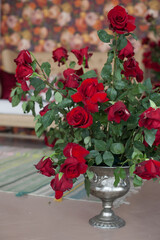 beautiful flowers in a vase 