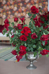 beautiful flowers in a vase 