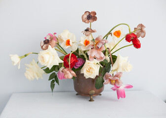 beautiful flowers in a vase 