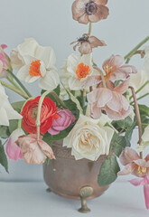 beautiful flowers in a vase 