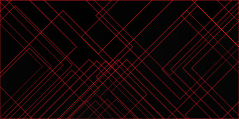 Abstract Multicolor Stripes Line on Black background design with layers of Geometric shapes connection of lines. vector futuristic digital landscape with lines. 
