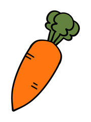 シンプルなかわいい人参のイラスト素材