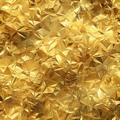 crumpled gold foil paper background golden shiny foil