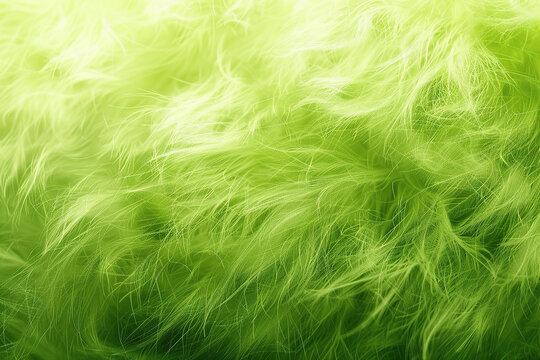 close up horizontal image of green fluffy abstract background