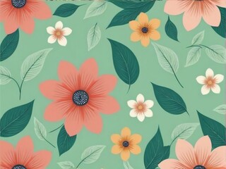 Abstract beautiful minimalistic background with spring flowers