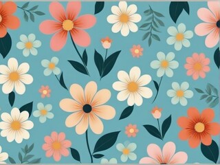 Abstract beautiful minimalistic background with spring flowers