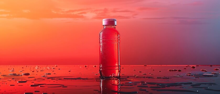 A sports drink ad with a gradient background that gives a sense of hydration and energy