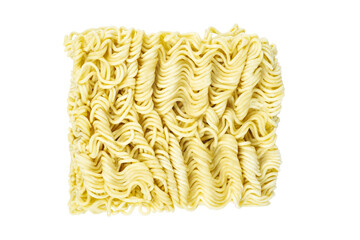 Brick of dry noodle isolated on a white background background