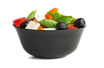 Fresh Greek salad in a bowl