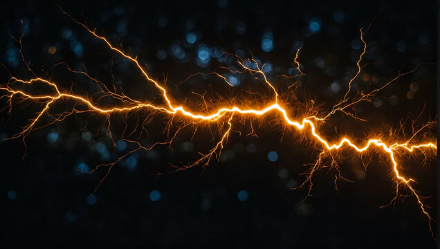 lightning, thunder, sparks , on a completely black background to overlay the screen