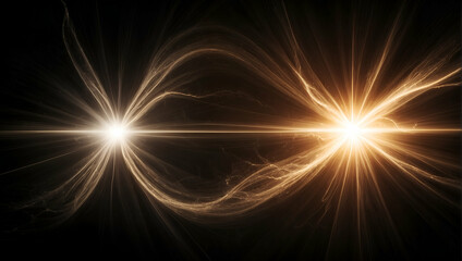magical golden glow, on a completely black background, to overlay the screen
