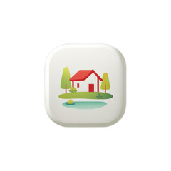 home icon on a green background