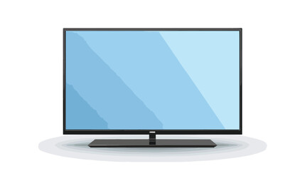 Wide television screen mock up with side perspective