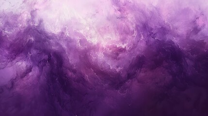   A painting of a swirling mixture of purple and white with a lighter purple center at its center, surrounded by a lighter purple center at the edges